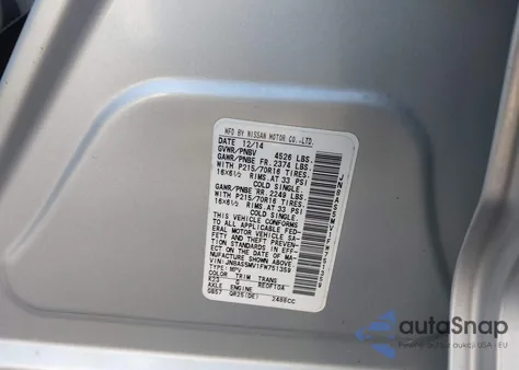 2015 Nissan Rogue Select S from USA, damaged, VIN JN8AS5MV1FW751359